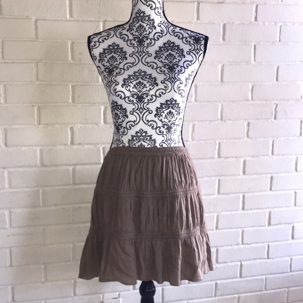 Hinge Brown Mini Skirt